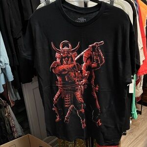 Assassins  Creed Shadows Black and Red Samurai Graphic T-Shirt
